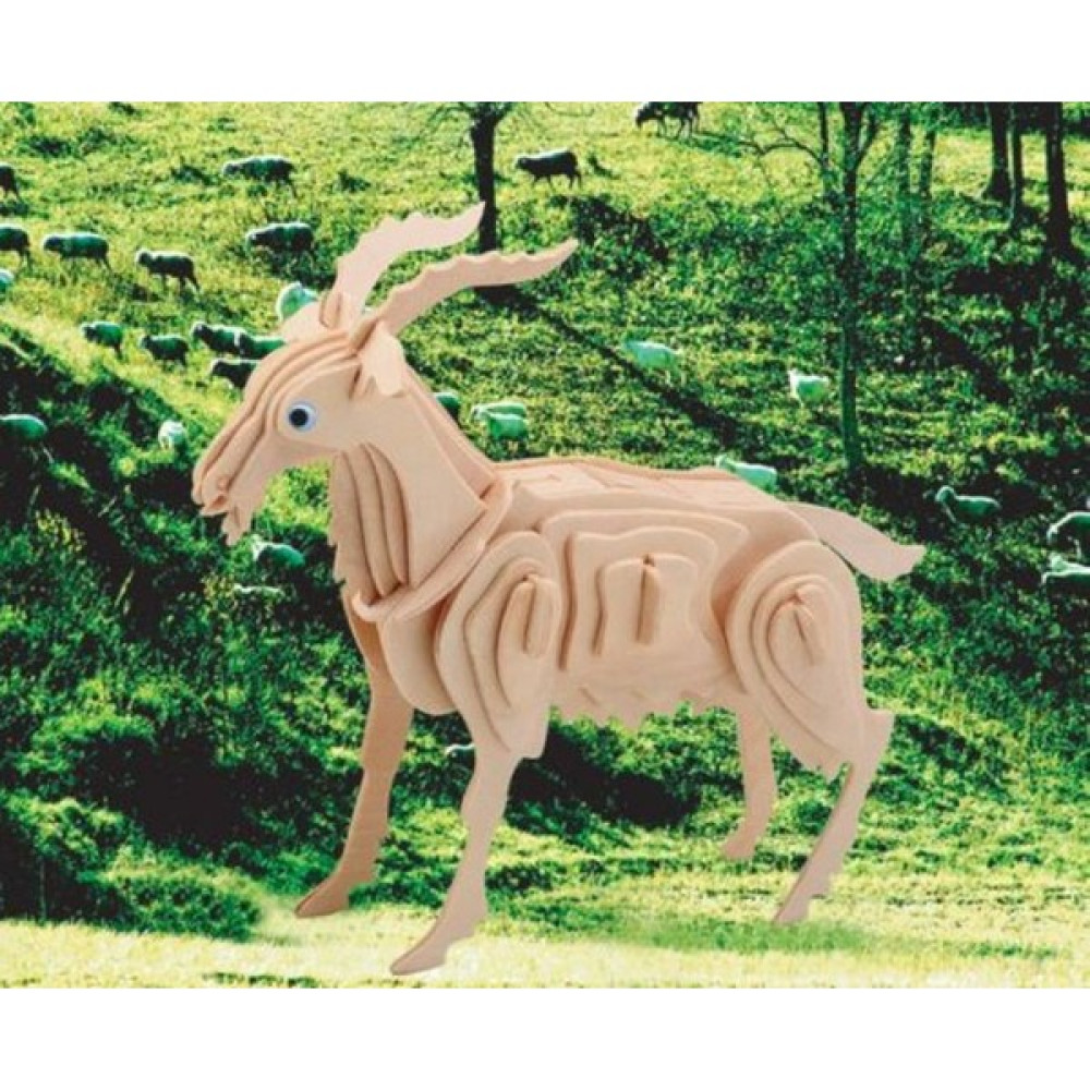 3D Ahşap Puzzle - Keçi - Krem Rengi Oto Boyaları Fiyatı