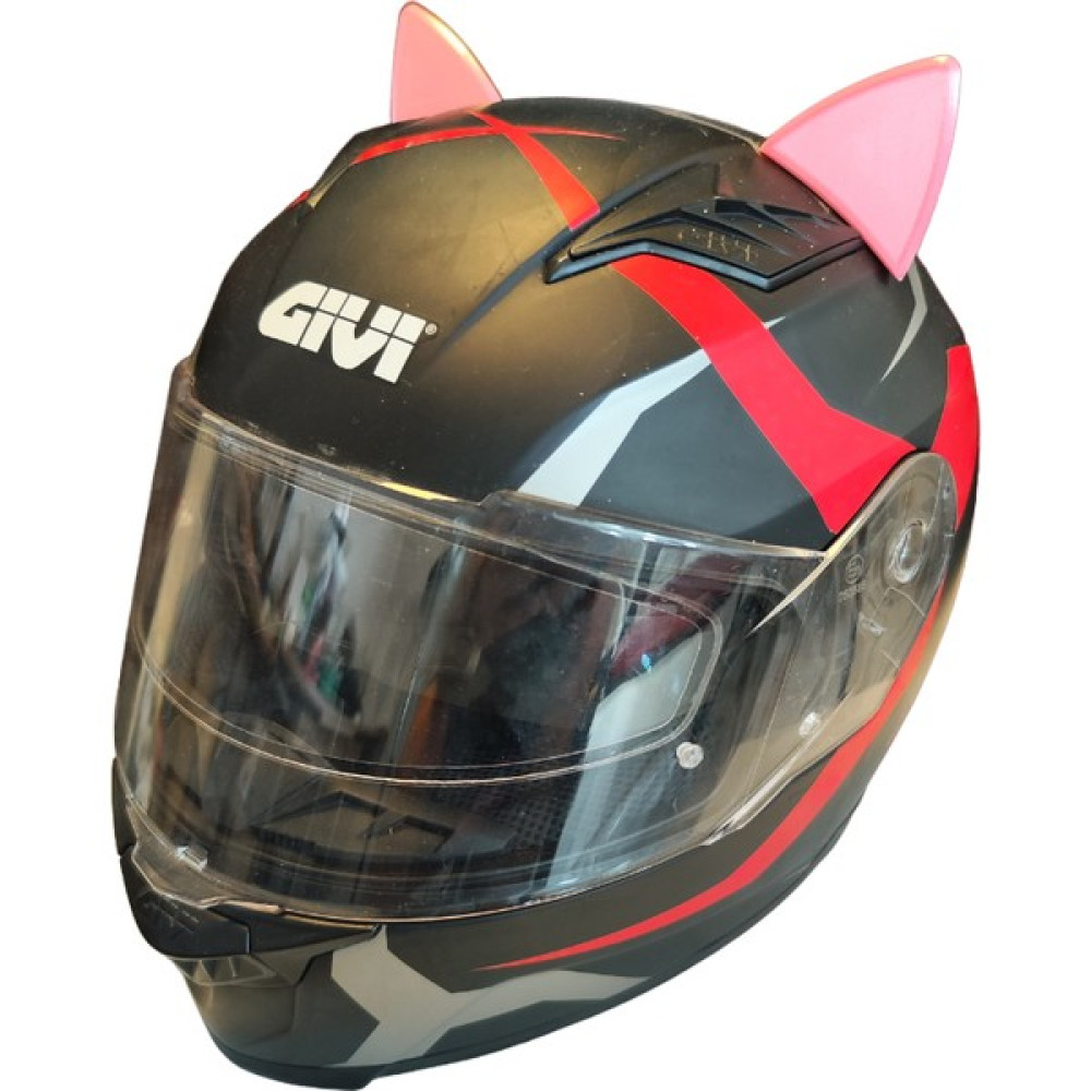 3D Fabrick Kask Süsü -Kedi Kulağı Şeker Pembe Motorsiklet Kaskları Fiyatı