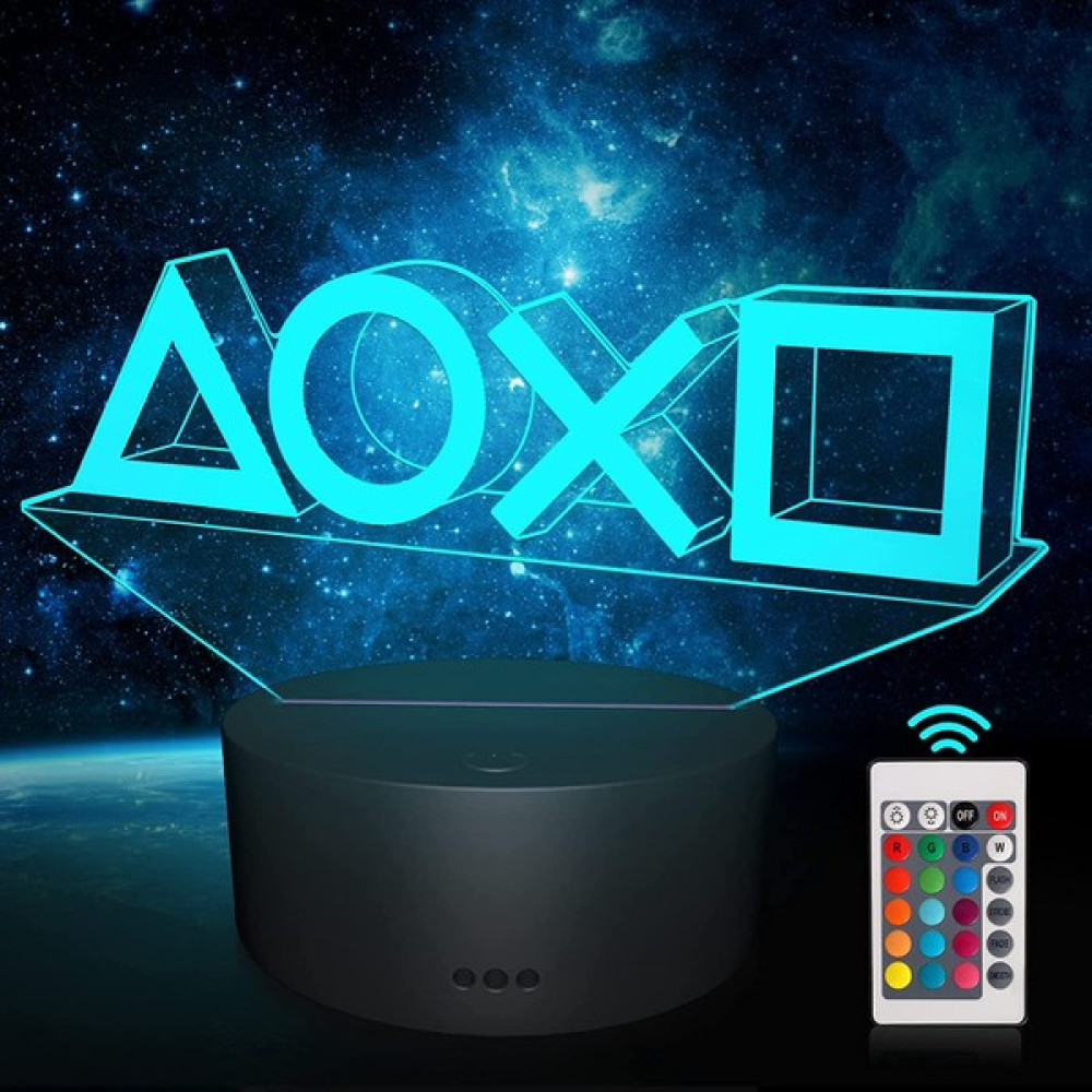 3D Illüzyon Gece Lambası (16 Renk, USB Şarj) (Yurt Dışından) - Beyaz Gece Lambası Fiyatı