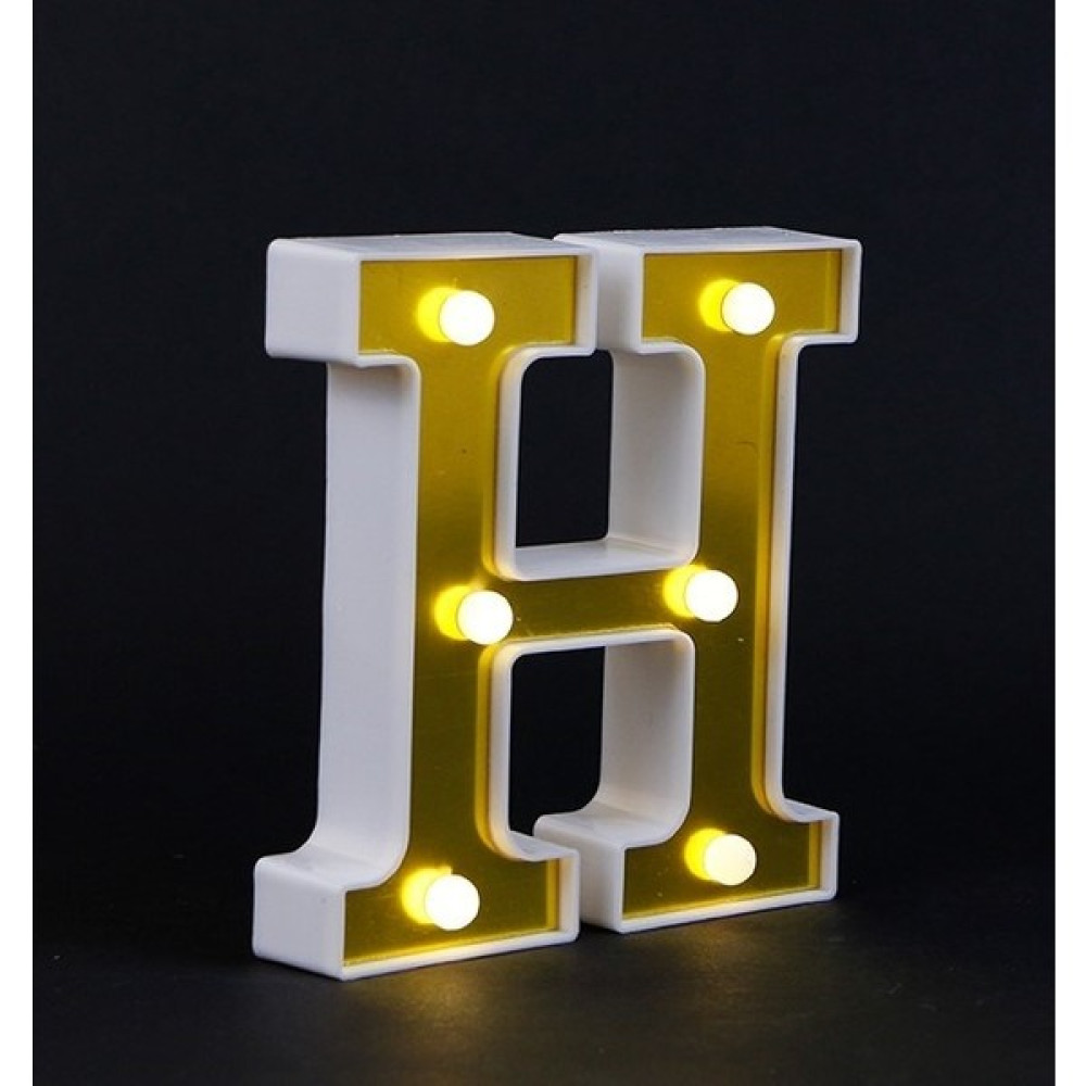 3D LED Işıklı Dekoratif Harf, H Harfi LED Işık - Kahverengi Gece Lambası Fiyatı