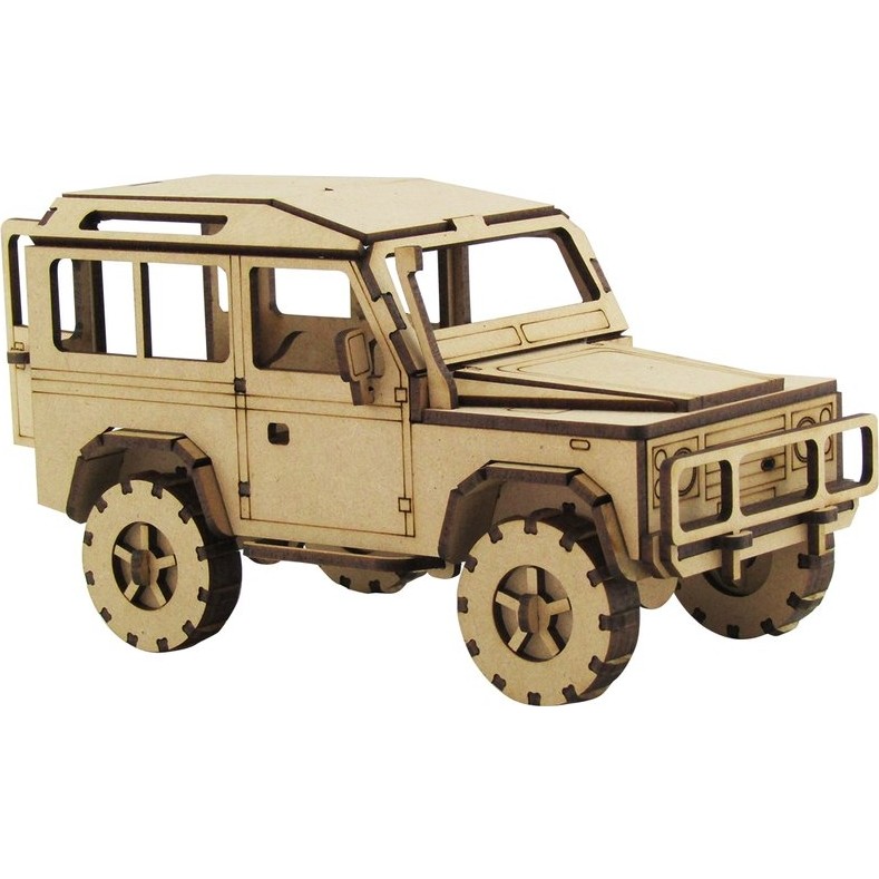 3D Sergi Ahşap LR Defender Jeep Maketi 131 Parça Diğer Fiyatı