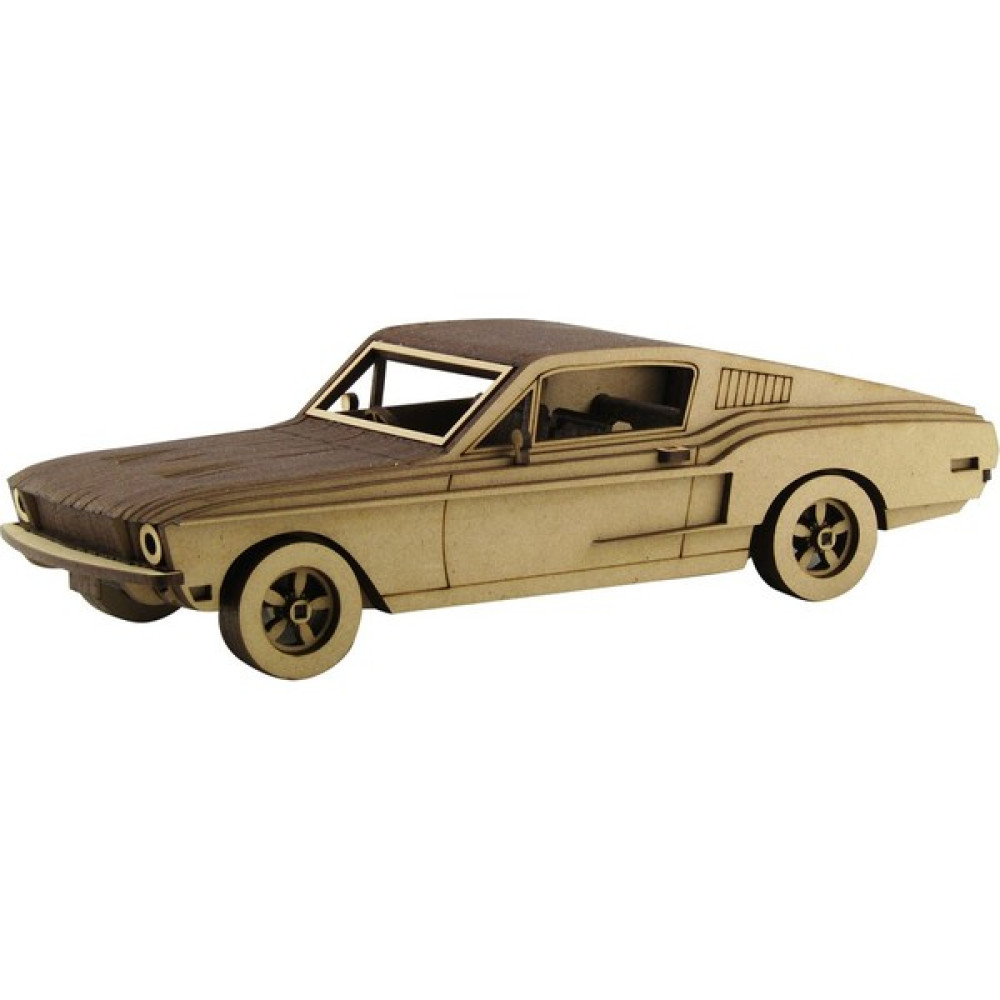 3D Sergi Ahşap Mustang 1968 Maketi 97 Parça Maket Fiyatı