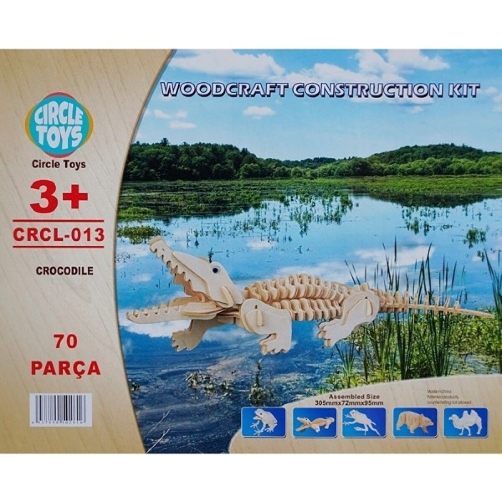 3D Timsah Ahşap Puzzle Montessori Eğitici Boyanabilir Puzzle & Aksesuarları Fiyatı