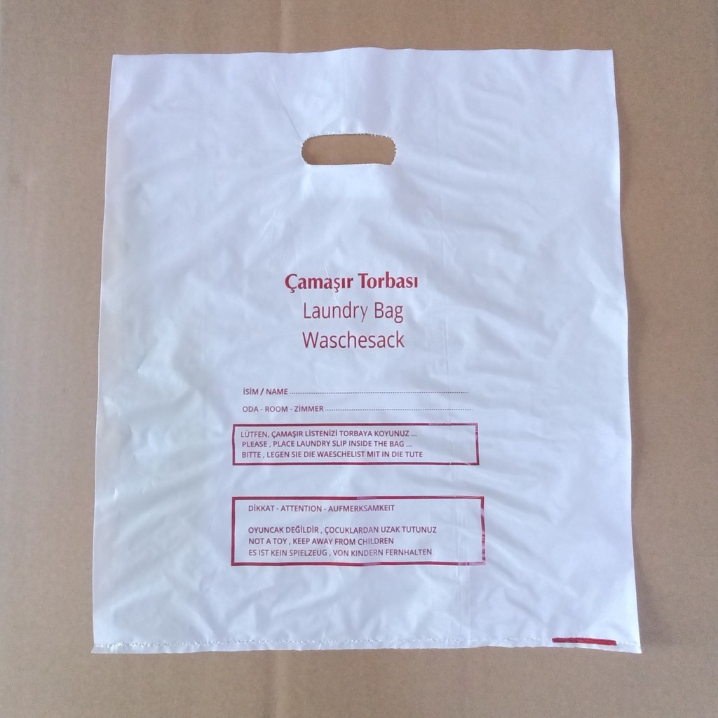 3D Tüketim Otel Hijyenik Kirli Çamaşır Poşeti - 40 x 50 cm - Laudry Bag Otel Buklet - 250 Diğer Fiyatı
