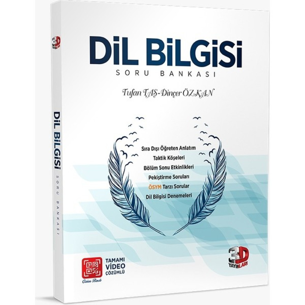 3D TYT Dilbilgisi Soru Bankası Tamamı Video Çözümlü Tufan Taş - Dinçer Özkan Temel Yeterlilik Testi (TYT) Fiyatı
