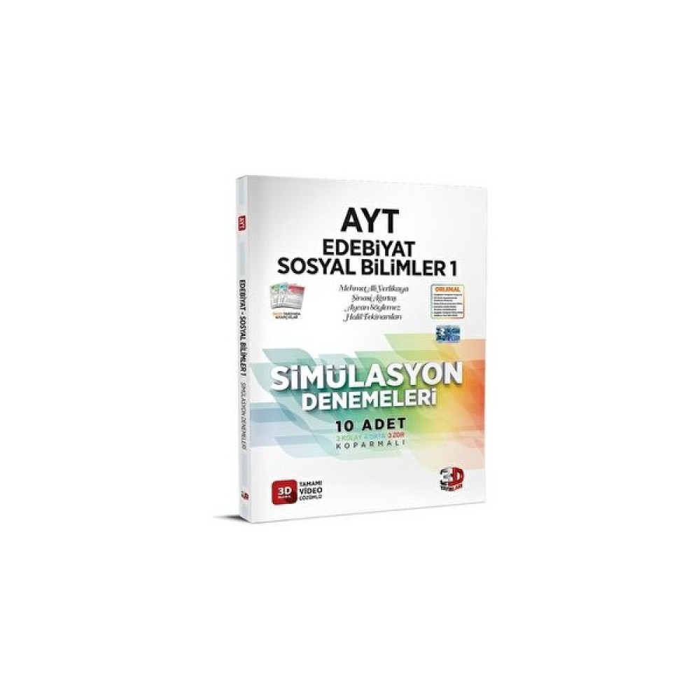 3D Yayınları 2023 AYT Edebiyat - Sosyal Bilimler 1 Simülasyon Denemeleri 3D Yayınları Temel Yeterlilik Testi (TYT) Fiyatı
