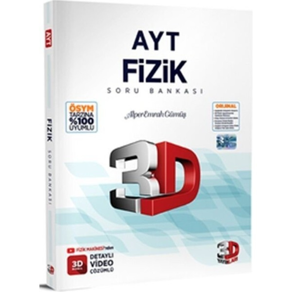 3D Yayınları 2023 Ayt Fizik Soru Bankası Kaynak Kitapları Fiyatı