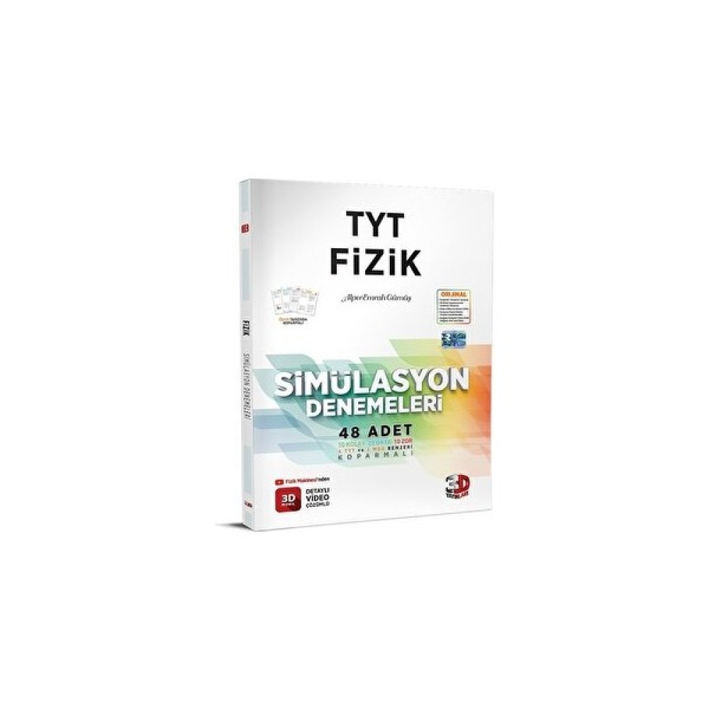 3D Yayınları 2023 Tyt 3D Simülasyon Fizik Denemeleri 3D Yayınları Temel Yeterlilik Testi (TYT) Fiyatı