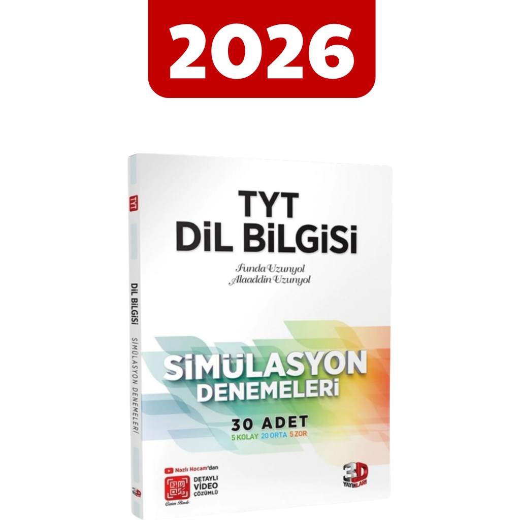3D Yayınları 2026 3D Tyt Simülasyon Dilbilgisi Denemeleri Kaynak Kitapları Fiyatı
