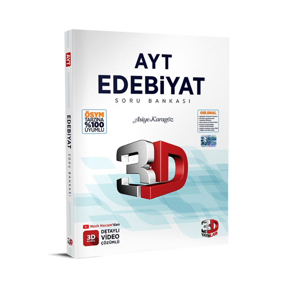 3D Yayınları 3d Ayt Edebiyat Soru Bankası 2024 Ders Sınav Kitapları Fiyatı