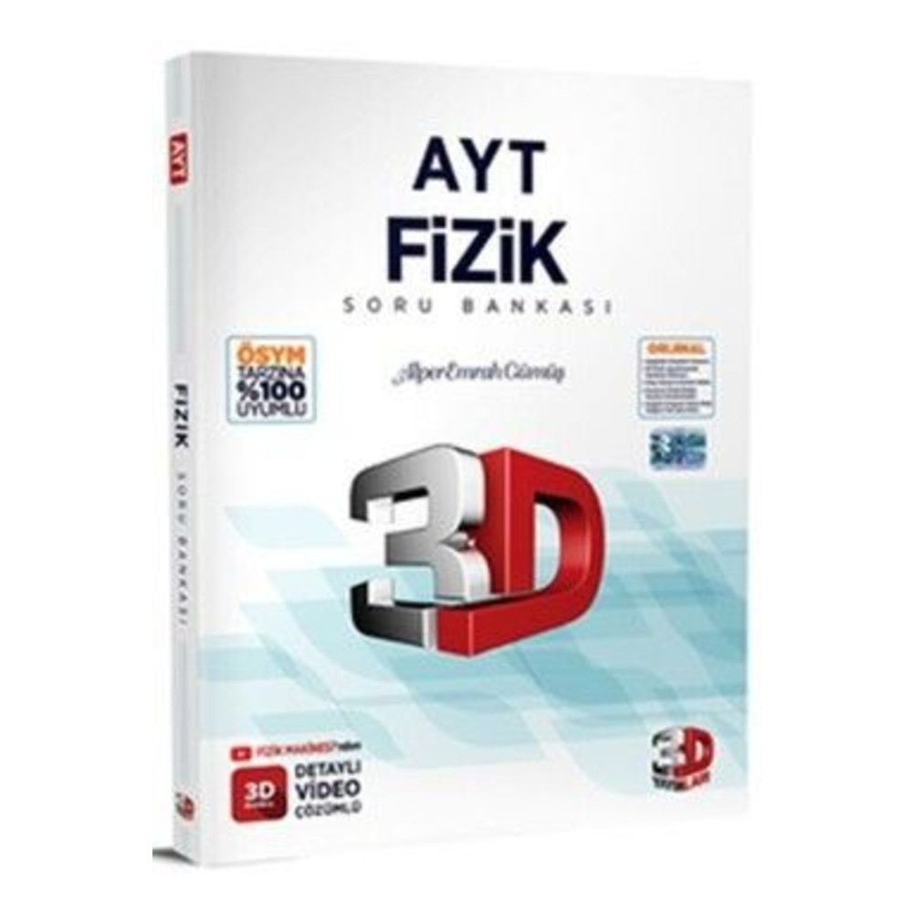 3D Yayınları 3d Ayt Fizik Soru Bankası 2024 Ders Sınav Kitapları Fiyatı
