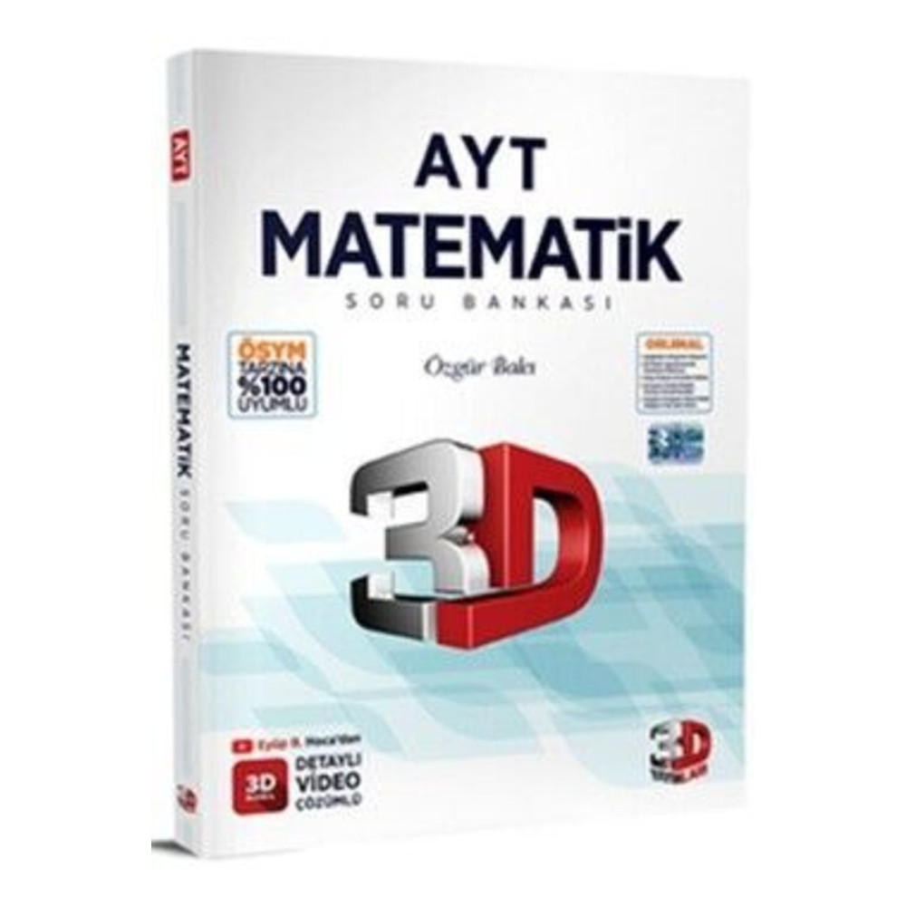 3D Yayınları 3d Ayt Matematik Soru Bankası 2024 Ders Sınav Kitapları Fiyatı