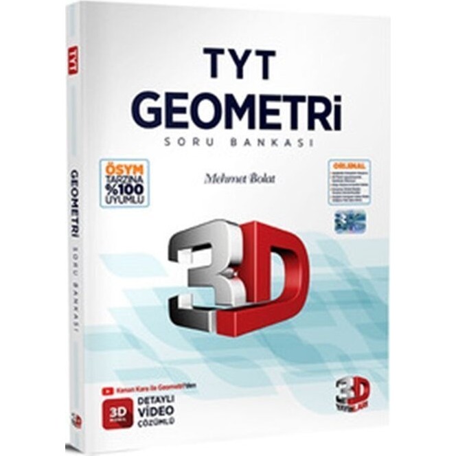 3D Yayınları 3d Tyt Geometri Soru Bankası 2024 Ders Sınav Kitapları Fiyatı