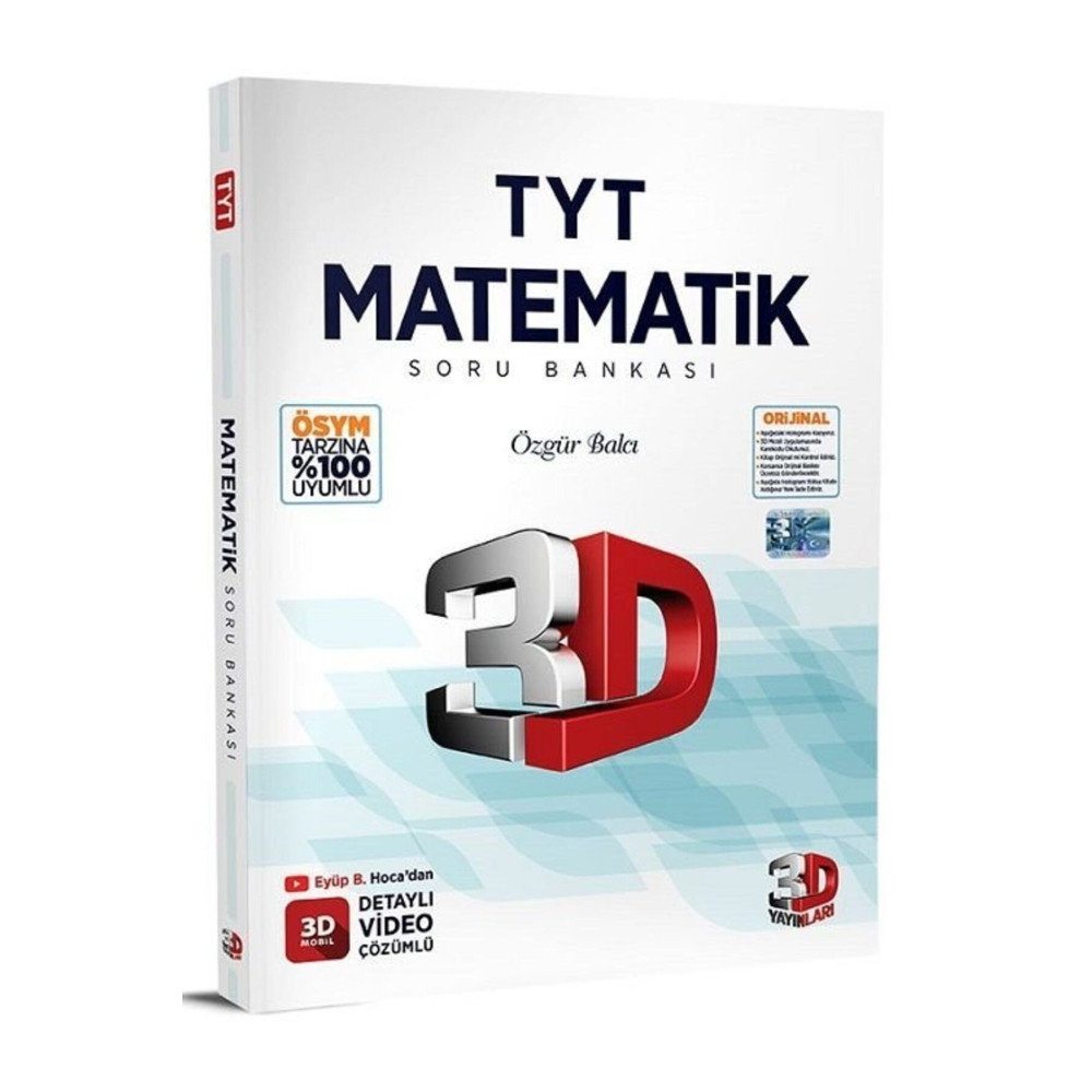 3D Yayınları 3d Tyt Matematik Soru Bankası 2024 Ders Sınav Kitapları Fiyatı