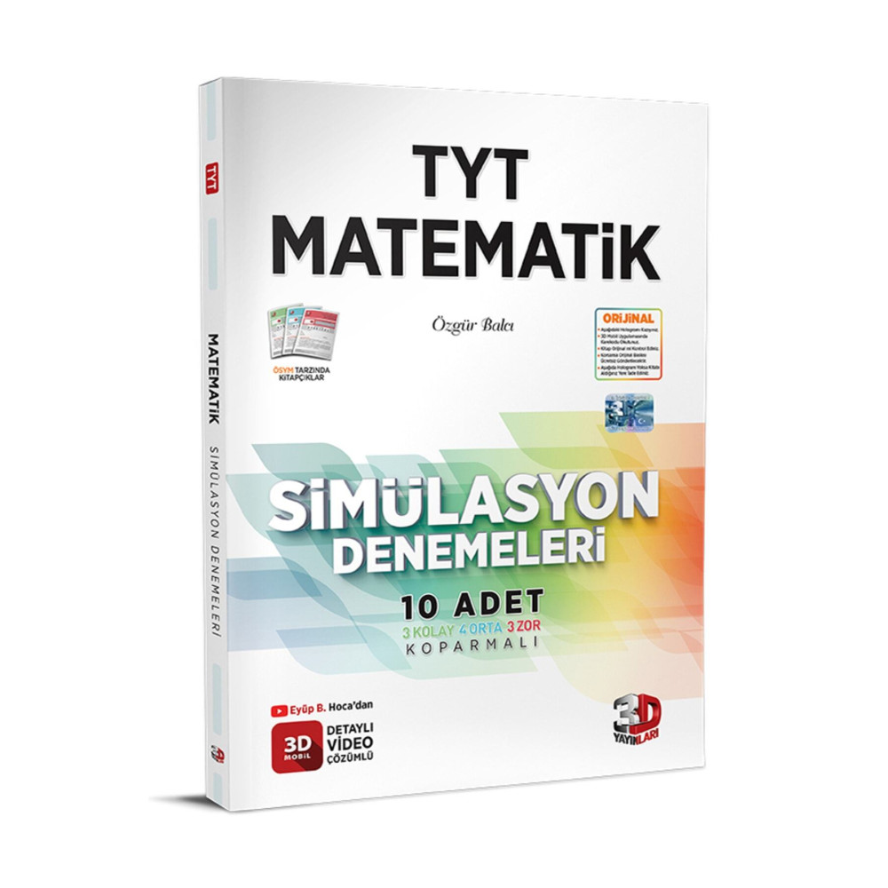 3D Yayınları 3d Tyt Simülasyon Matematik Denemeleri Ders Sınav Kitapları Fiyatı
