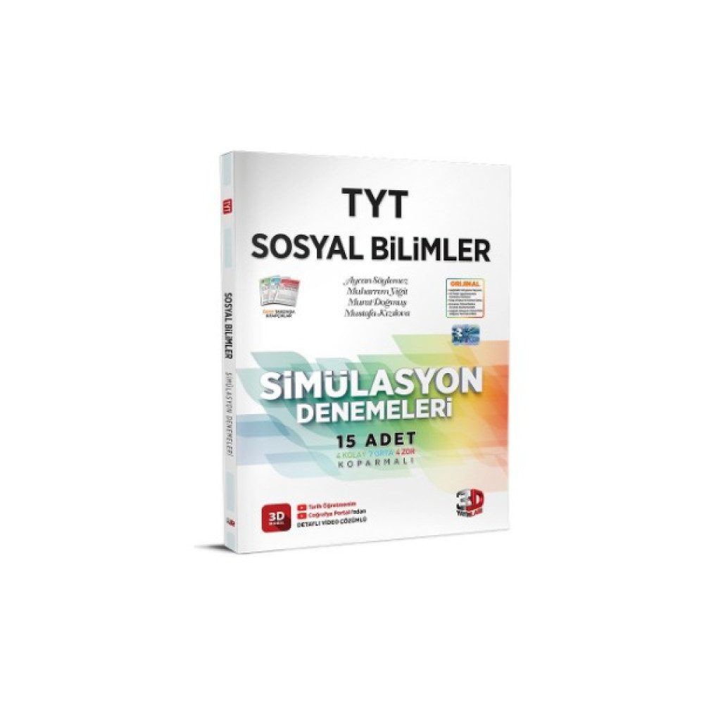 3D Yayınları 3D Yayınları TYT Sosyal Bilimler Simülasyon Denemeleri - 3D TYT Deneme - Güncel Tüm Dersler Fiyatı