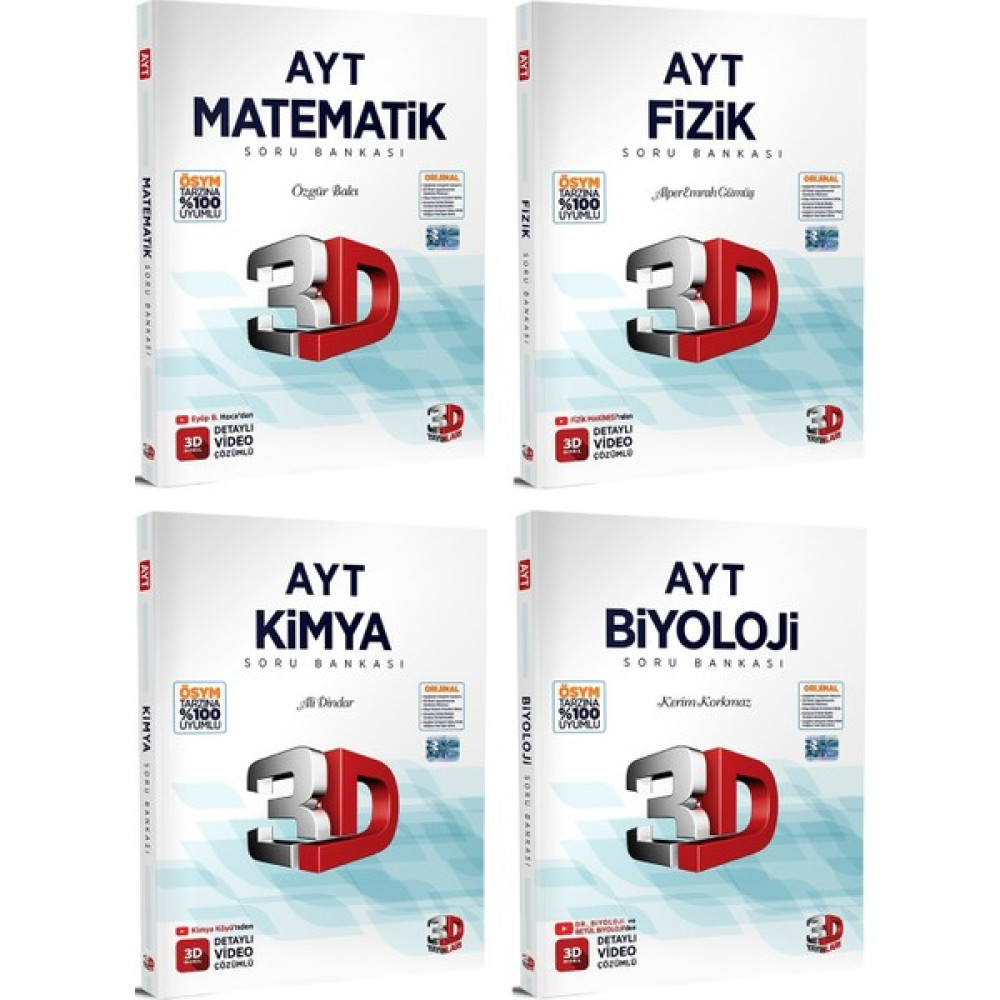 3D Yayınları AYT 2023 Sayısal Soru Bankası Seti (Ciltli) Matematik Fiyatı