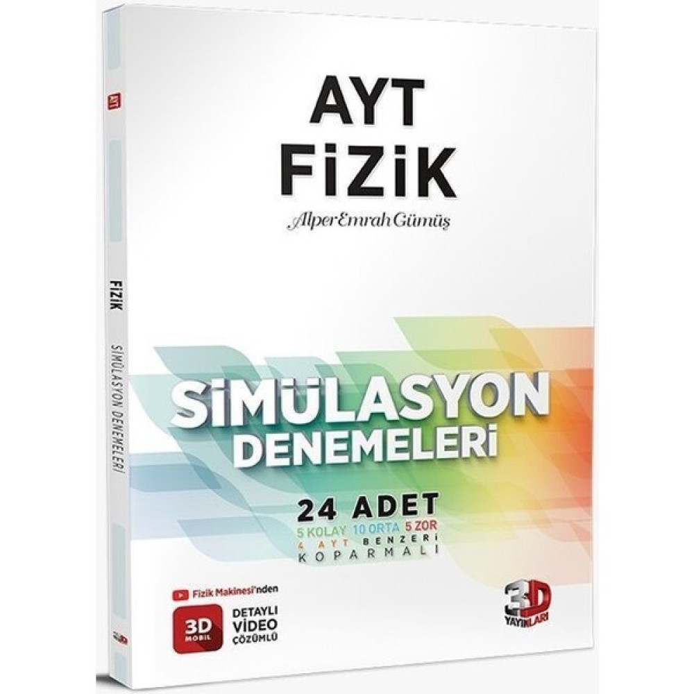 3D Yayınları Ayt Fizik Simülasyon Denemeleri Kaynak Kitapları Fiyatı