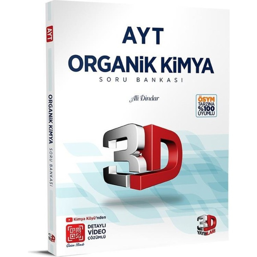 3D Yayınları Ayt Organik Kimya Soru Bankası Yeni 2021 Temel Yeterlilik Testi (TYT) Fiyatı