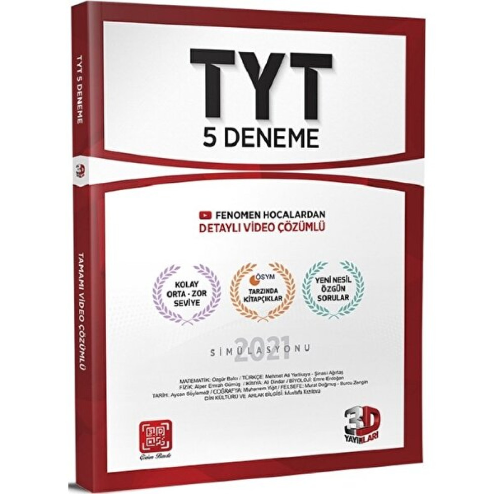 3D Yayınları Simülasyonu 5'li TYT Deneme Temel Yeterlilik Testi (TYT) Fiyatı