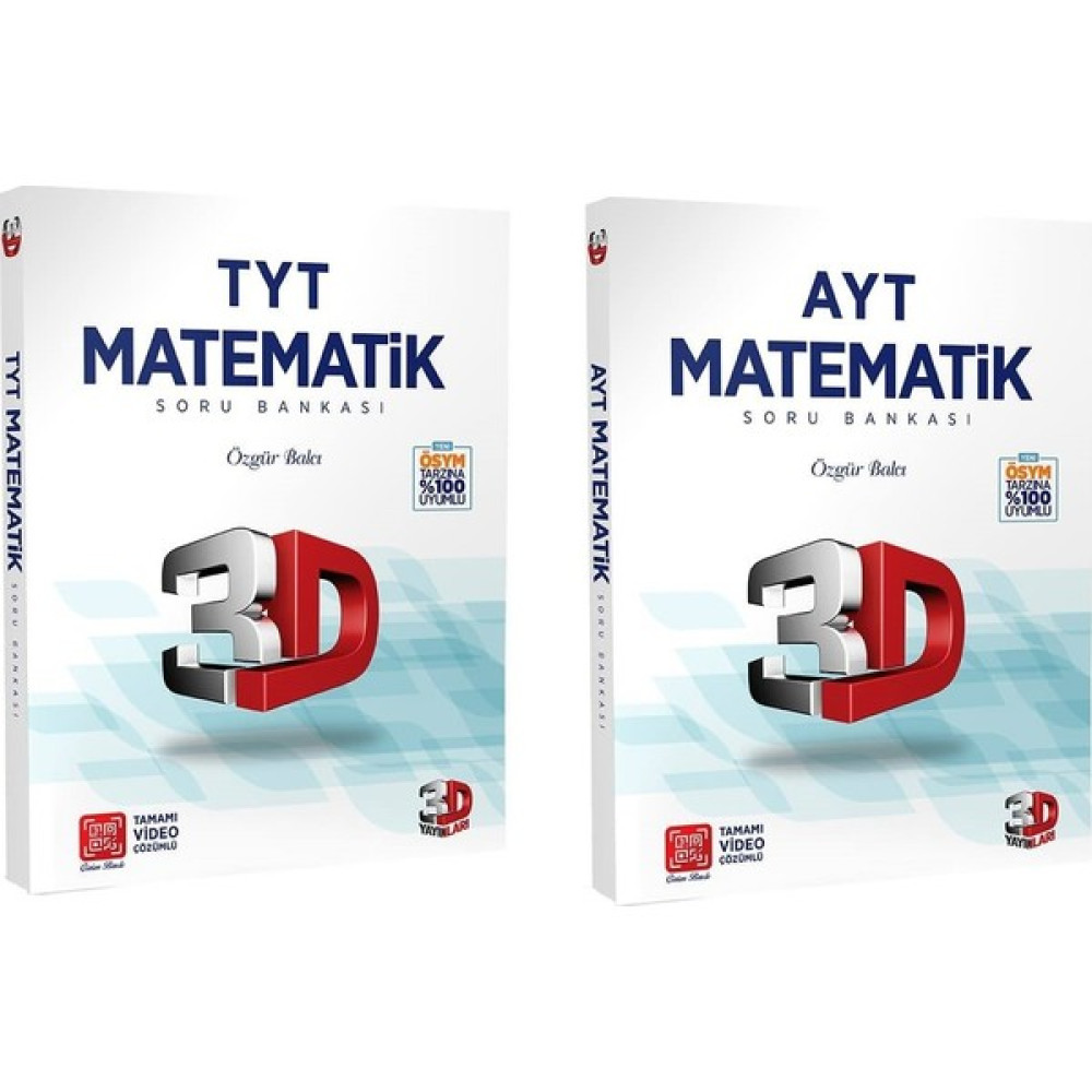 3D Yayınları TYT AYT Matematik Soru Bankası Seti 2 Kitap Matematik Fiyatı
