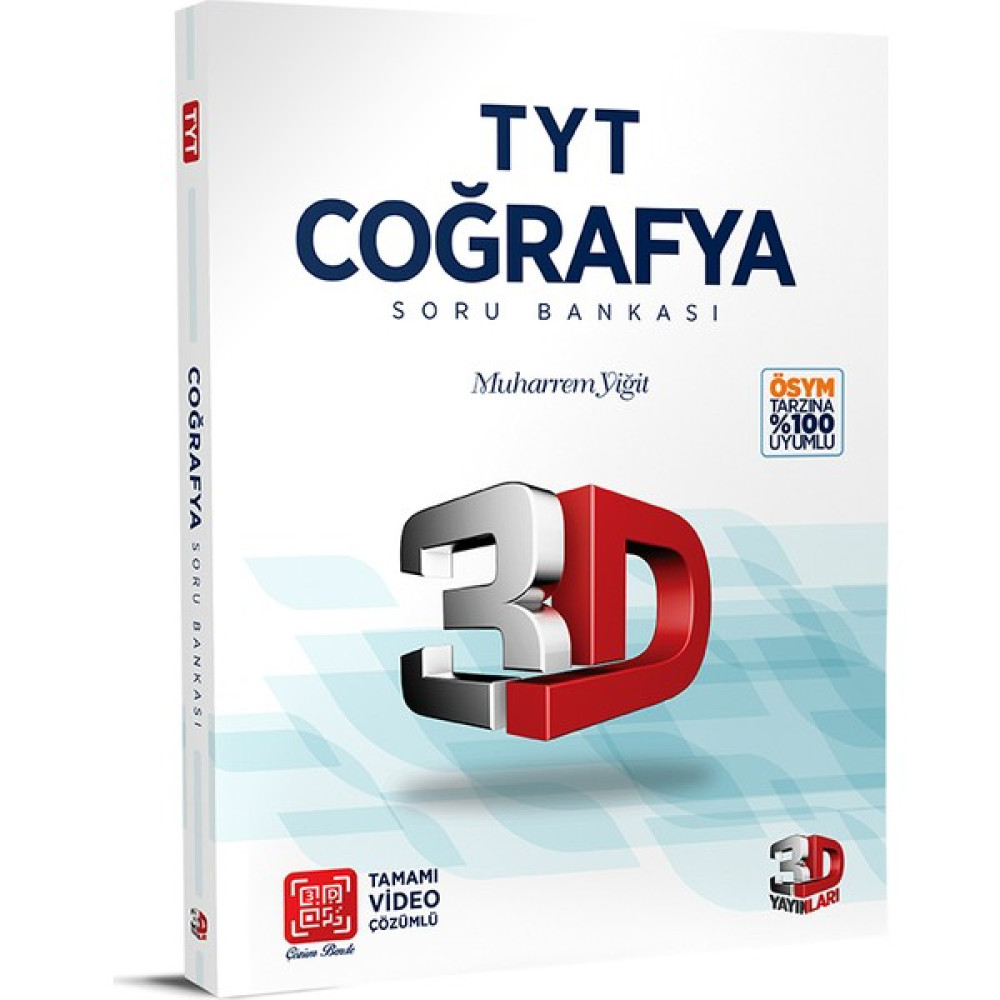 3D Yayınları TYT Coğrafya Soru Bankası Tamamı Video Çözümlü - Muharrem Yiğit Temel Yeterlilik Testi (TYT) Fiyatı