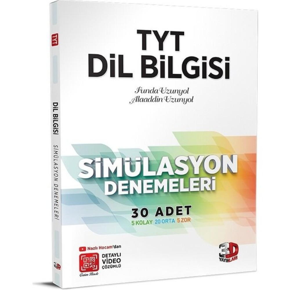 3D Yayınları TYT Dil Bilgisi Simülasyon Denemeleri Detaylı Video Çözümlü Temel Yeterlilik Testi (TYT) Fiyatı