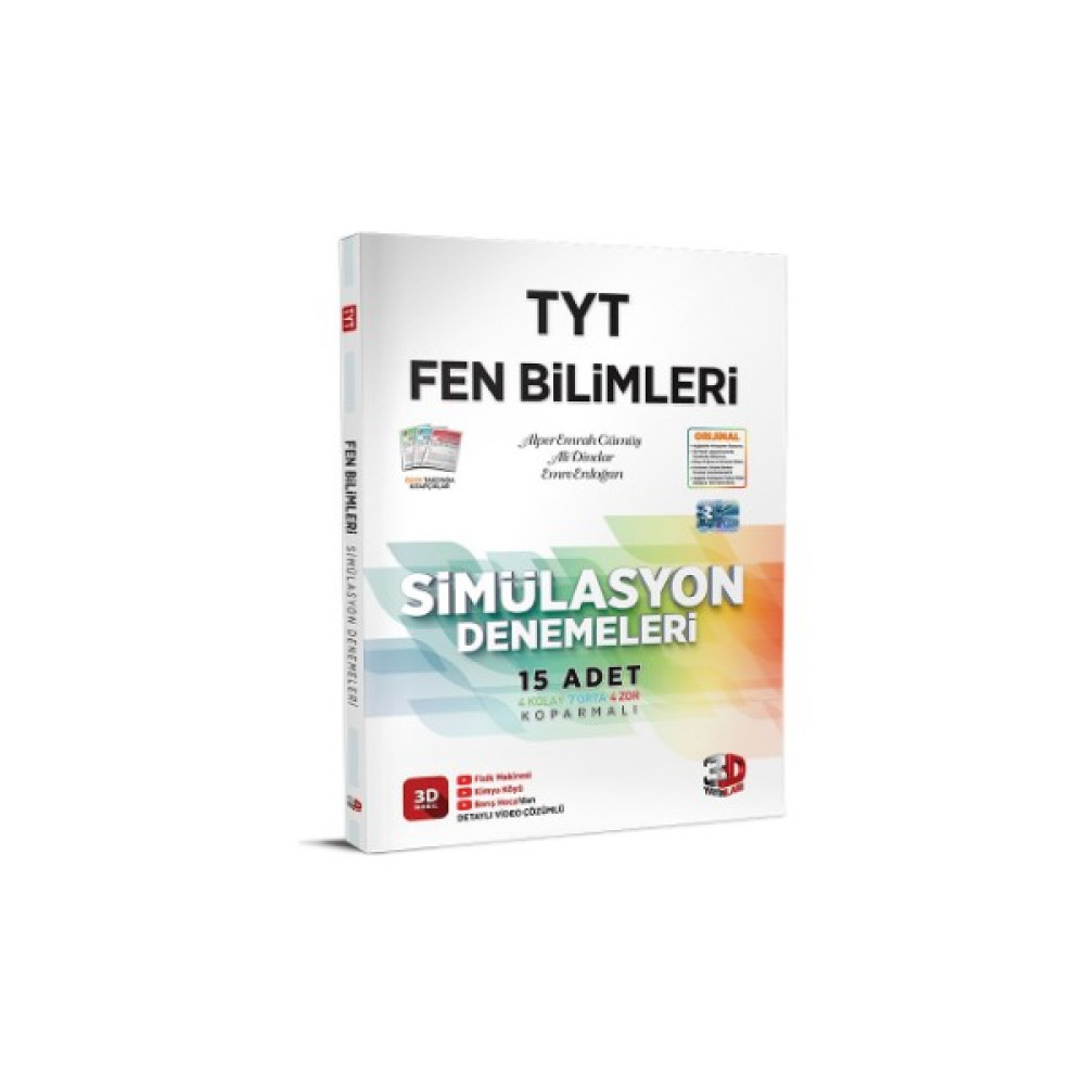 3D Yayınları TYT Fen Bilimleri Simülasyon Denemeleri - 3D TYT Deneme Kaynak Kitapları Fiyatı