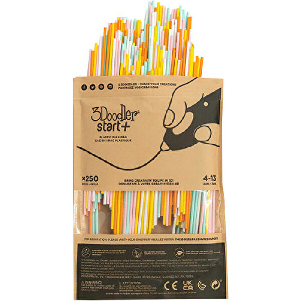 3doodler Pla Fire & Ice Filament - 2.5mm, 250 Çubuk, 3DS-ECO-MIX1-250, Start Için - Renkli Filament Fiyatı