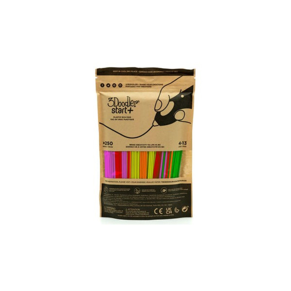 3doodler Start Plus (Start+) Neon Glow Filament - 250 Çubuk, 3DS-ECO-MIX3-250 - Renkli Filament Fiyatı