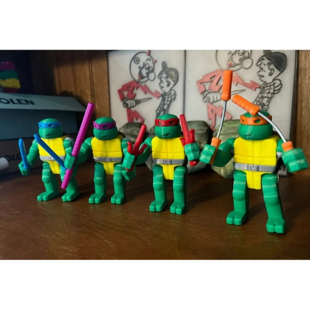 3Duman Ninja Turtles Mini Figürler - 10CM - 4'lü Oyuncak Fiyatı