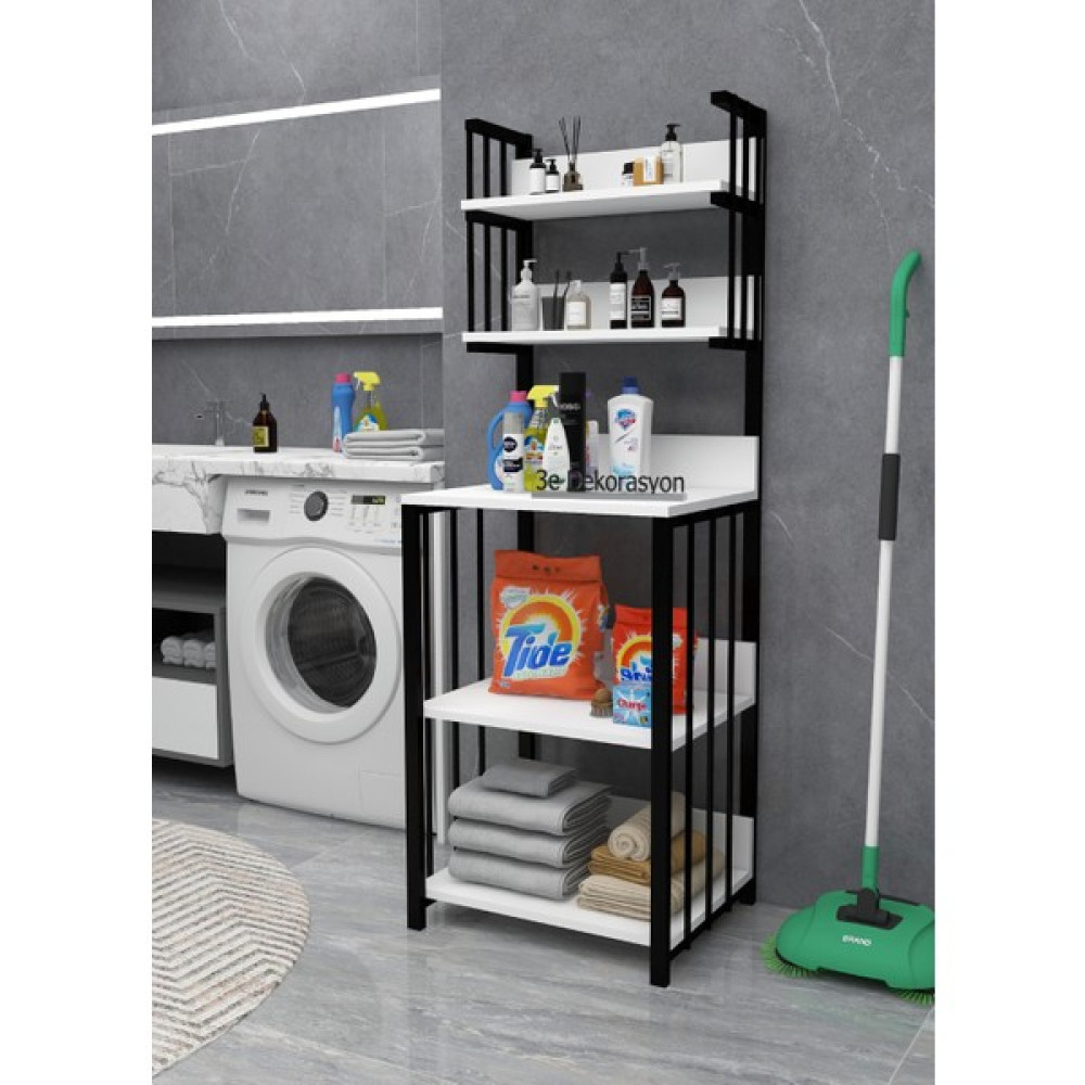 3E Dekorasyon Yapı Mutfak Dolabı Raflı Mikrodalga Mutfak Banyo Çok Amaçlı Düzenleyici Kahve Köşesi Mdf 150CM - Beyaz Duvar Rafı Fiyatı
