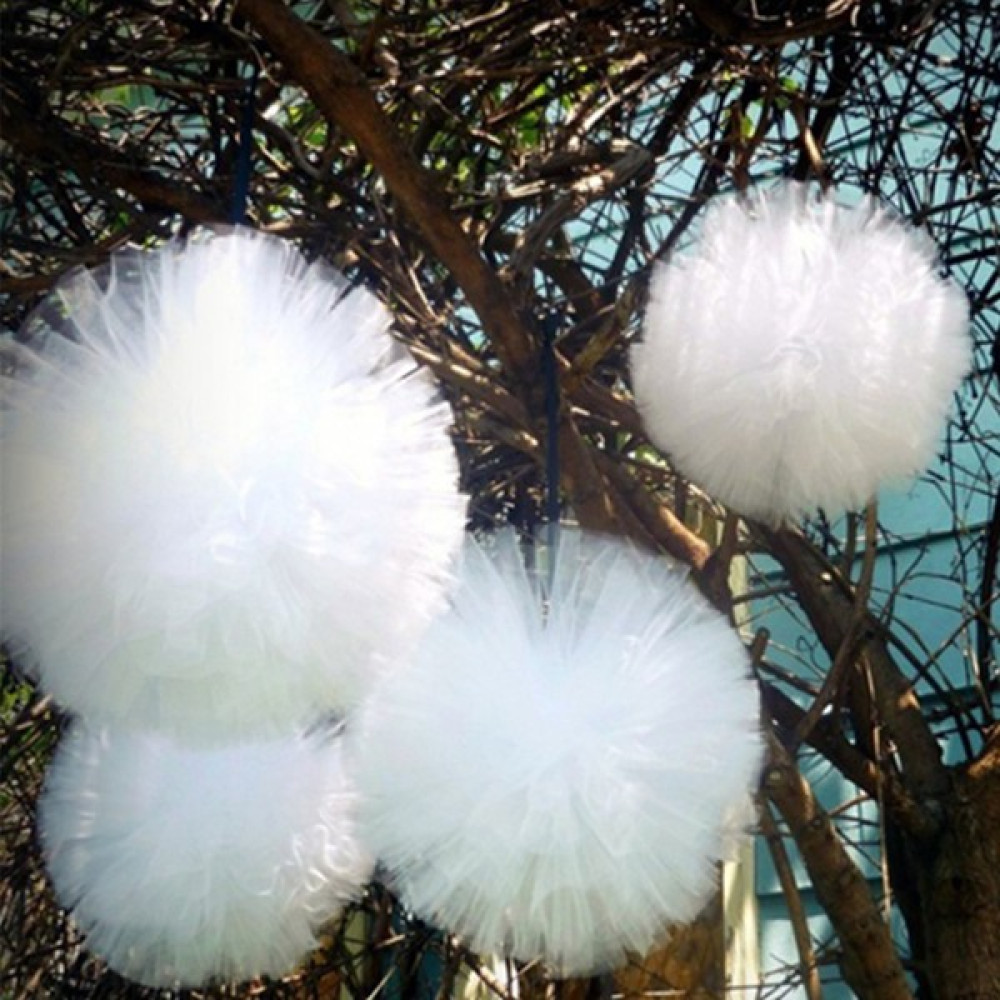 3Ganbao C03 Fildişi 20 cm 5 Adet Tül Ponponlar Parti Doğum Günü Düğün Dekorasyon Tül Pom Pom Bebek Duş Oyun Alanı Ramazan Dekorasyon Asılı Çiçek (Yurt Dışından) Oto Boyaları Fiyatı