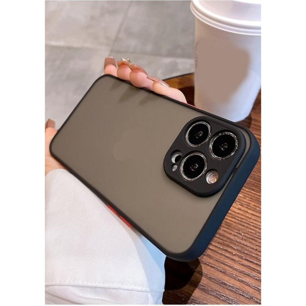 3gen Case İPHONE 15 PRO MAX UYUMLU KAMERA KORUMALI BUZLU ARKA YÜZEYLİ DARBEYE DAYANIKLI TPU SERT SİLİKON KILIF - Siyah Cep Telefonu Kılıfı Fiyatı