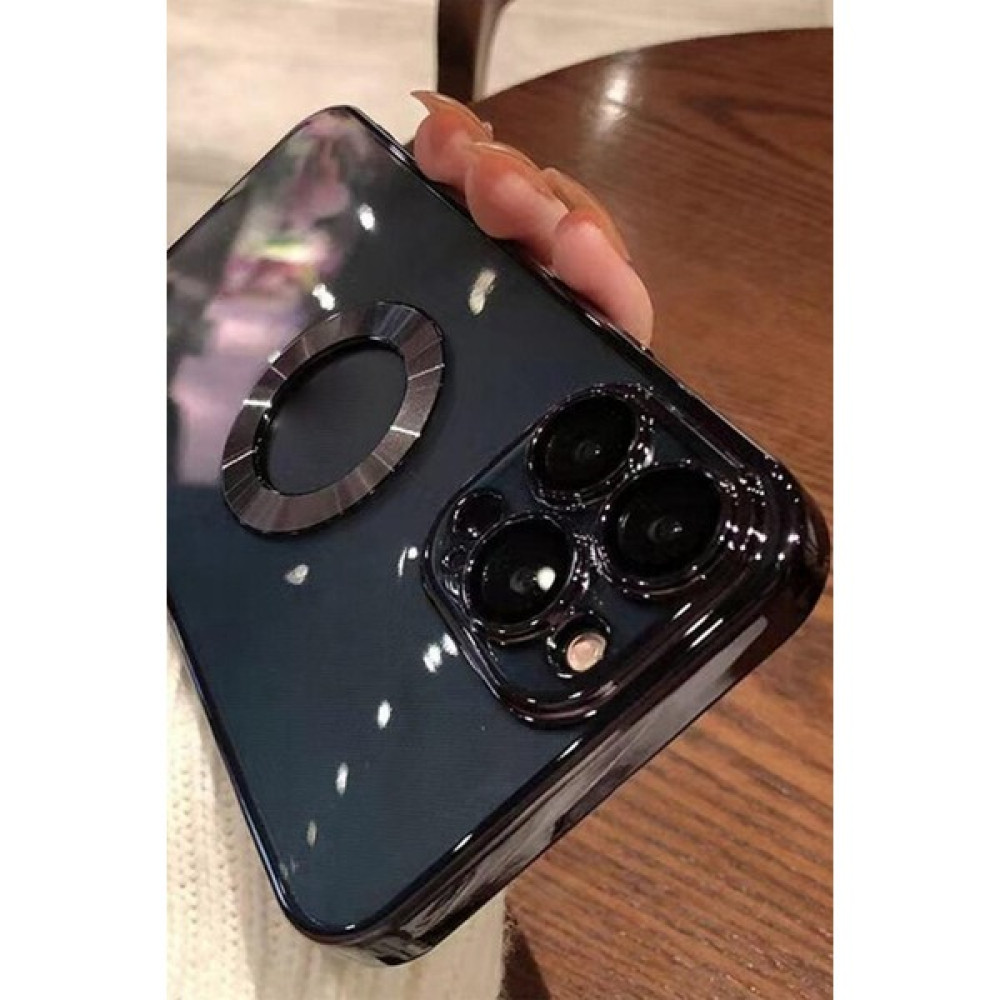 3gen Case İPHONE 15 PRO UYUMLU KAMERA LENS KORUYUCULU LOGO GÖSTEREN ELEKTROLİZ LAZER KILIF (SİYAH) - Siyah Cep Telefonu Kılıfı Fiyatı