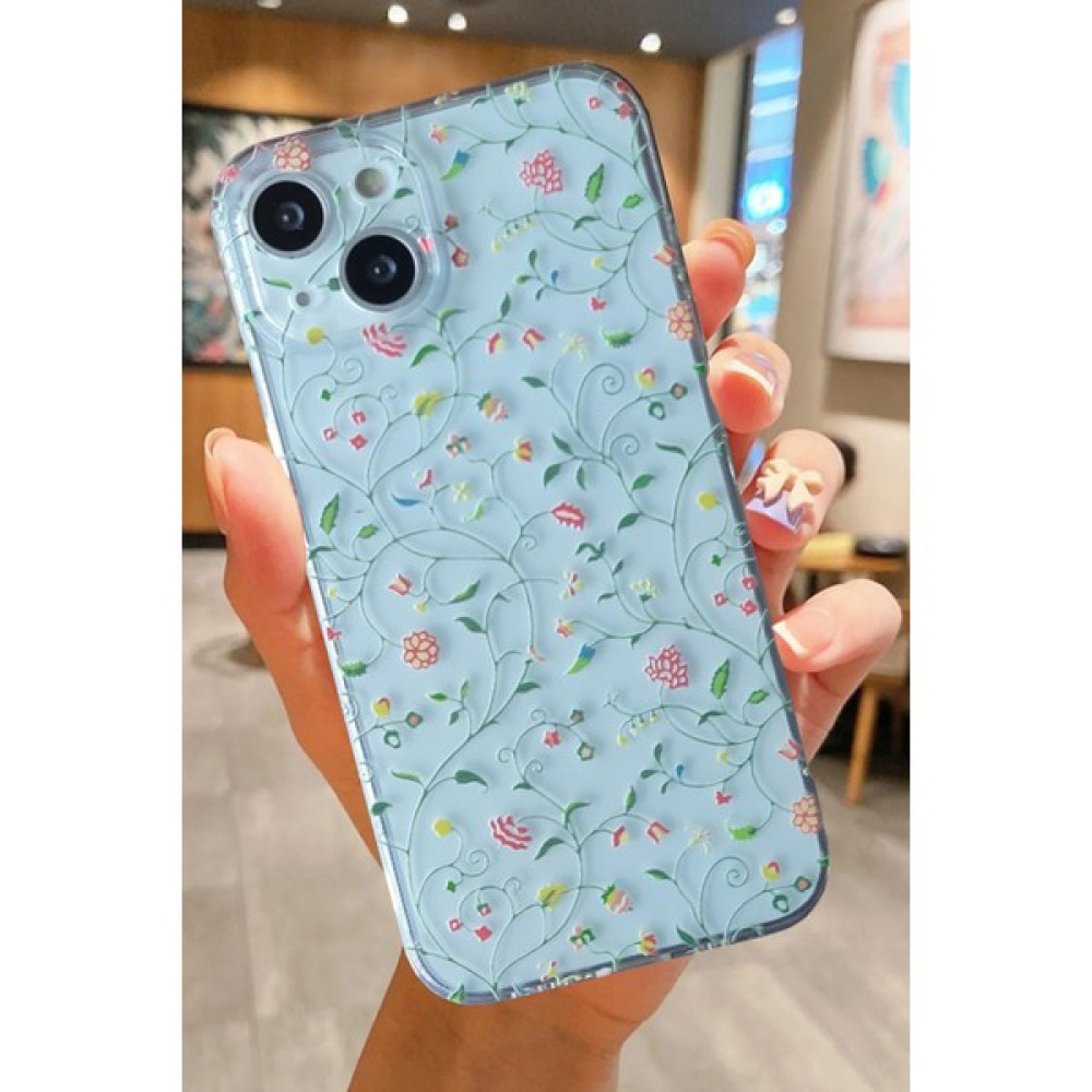 3gen Case Iphone 15 Uyumlu Çiçekler Desenli Şeffaf Silikon Kılıf Flower7 GN122 Cep Telefonu Kılıfı Fiyatı