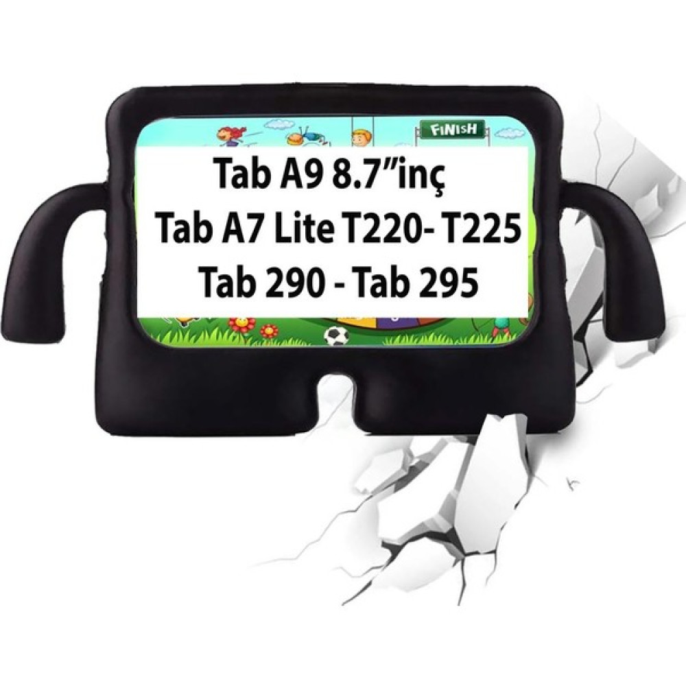3gen Case Samsung Galaxy Tab A9 8.7 Inç-Tab A7 Lite T220-T225-TAB A T290-T295 Uyumlu Kids Silikon Tablet Kılıf Siyah Tablet Kılıfı Fiyatı