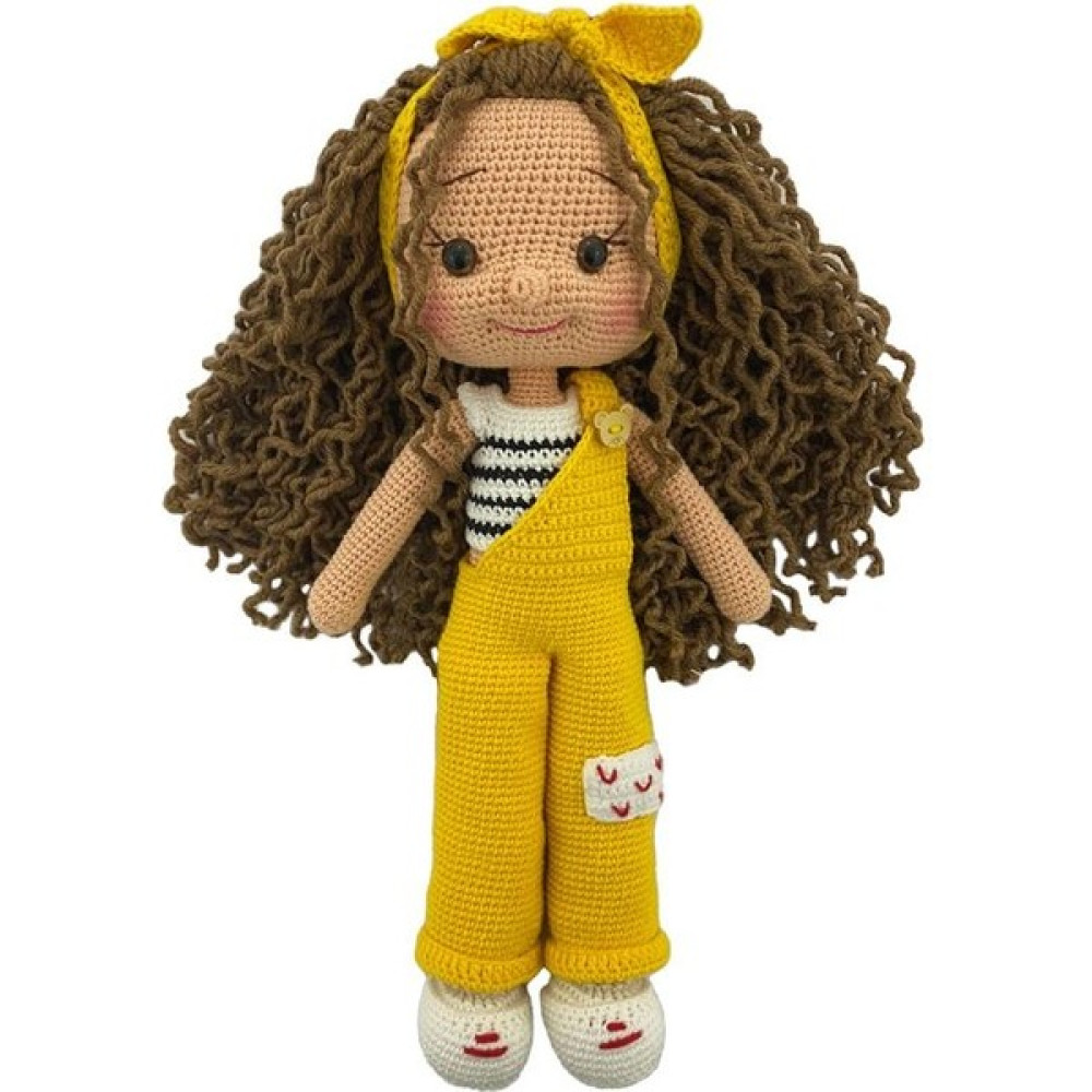 3k Amigurumi Organik Örgü Oyuncak Sarı Tulumlu Örgü Bebek Bebek Oyuncakları Fiyatı