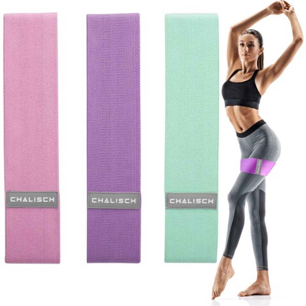3'lü Set Squat Bant Pilates Fitness Kalça Egzersizi Kaydırmaz Pamuk-Polyester Direnç Bandı (KAPALI) Kondisyon Aletleri Fiyatı