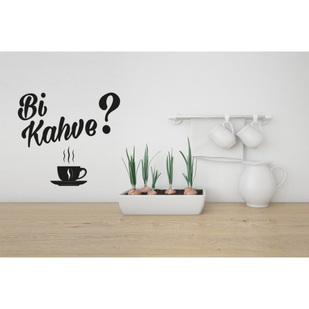 3M Bi Kahve Dekoratif Duvar Yazısı - Beyaz - 40 x 60 cm Duvar Stickerı Fiyatı