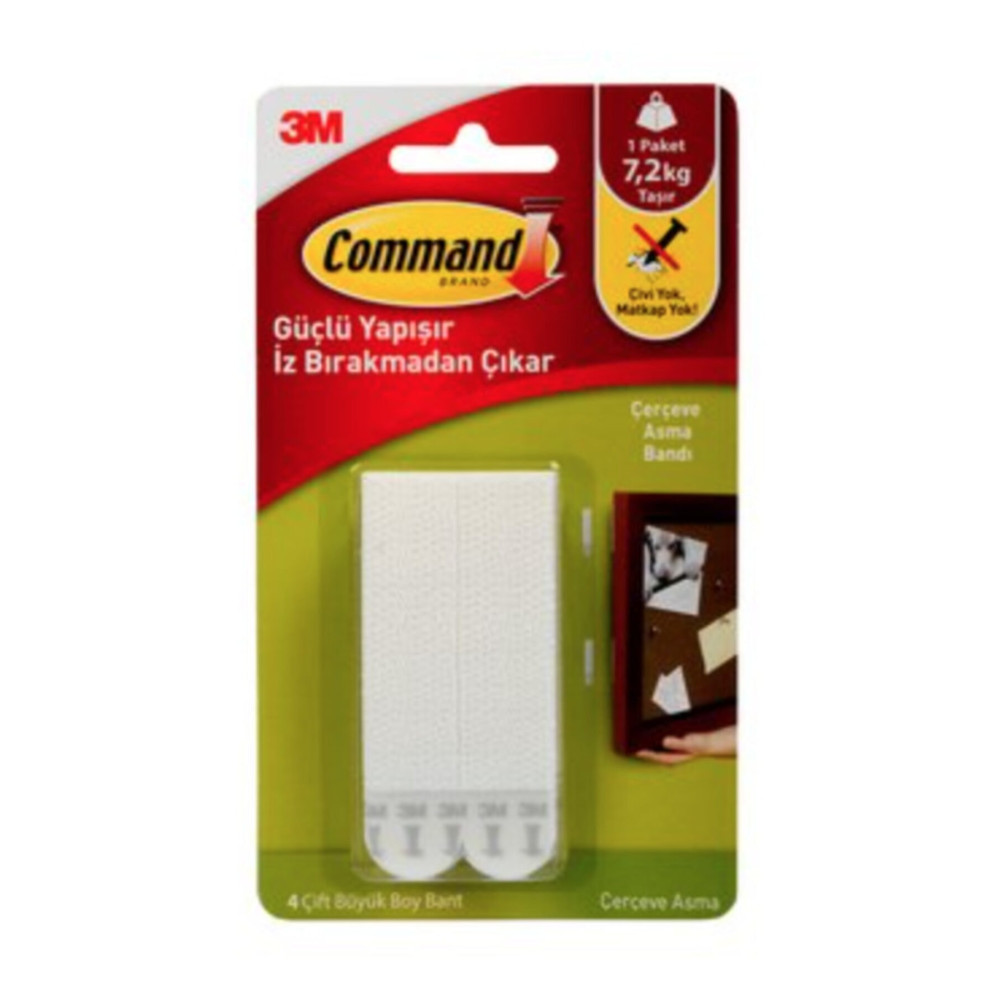 3M Command Büyük Boy Cırt Cırt Bant 17206 Nalburiye & Hırdavat Fiyatı