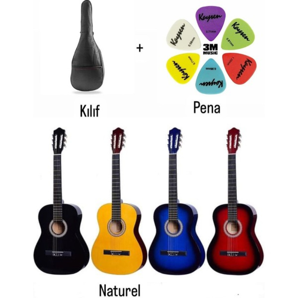 3M Music Klasik Gitar 3/4 ve 4/4 Boy Klasik Gitar Seti Junior Boy ve Tam Boy Gitar - Naturel - 4/4 ÖLÇÜ 11 YAŞ ÜZERİ HER YAŞ Klasik Gitarlar Fiyatı