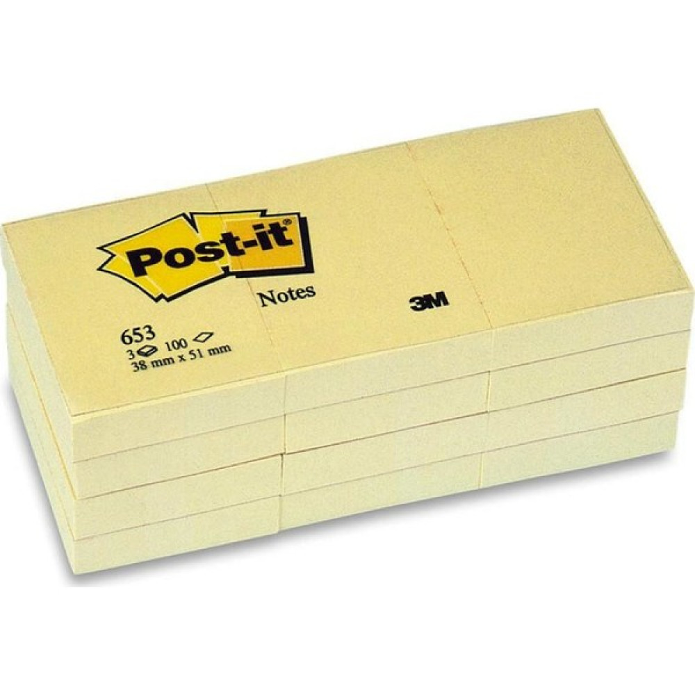 3M Post-It 653 Yapışkanlı Not Kağıdı 100 Yaprak 38 x 51 cm Sarı 12'li Not Defteri & Bloknot Fiyatı