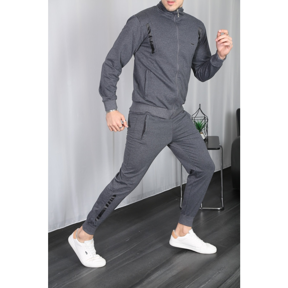 3MODA Erkek Füme Fermuarlı Eşofman Takım XXL Beden Kadın Eşofman Fiyatı