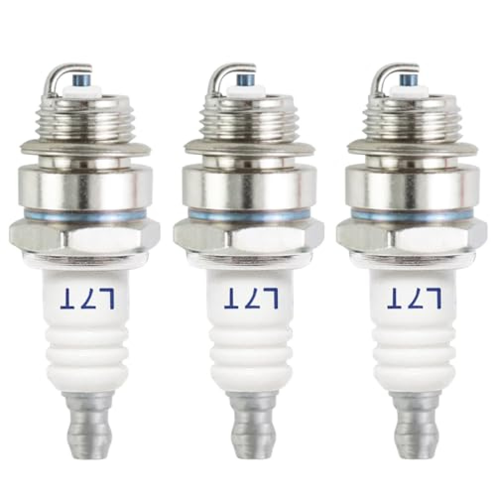 3Pcs L7T Spark Plugs for 36cc 43cc 47cc 49cc 52cc 2-Stroke Small Engine Chainsaw Trimmer Mower Blower Brushcutter Replace NGK BPMR7A BPM7A Champion RCJ6Y RCJ7Y Spark Plug