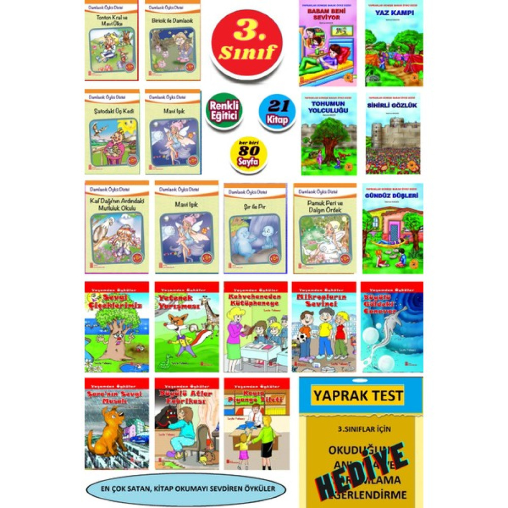 3.sınıflar Için Kitap Okumayı Sevdiren 20 Adet Öykü Kitabı(En Çok Satanlar) Çocuk Masal Fiyatı