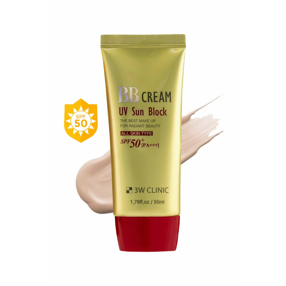 3W CLINIC Renk Eşitleyici Ve Spf 50 Pa +++ Güneş Koruyucu Açık Renk Bb Krem Bb Cream Uv Sun Block Makyaj Ürünleri Fiyatı