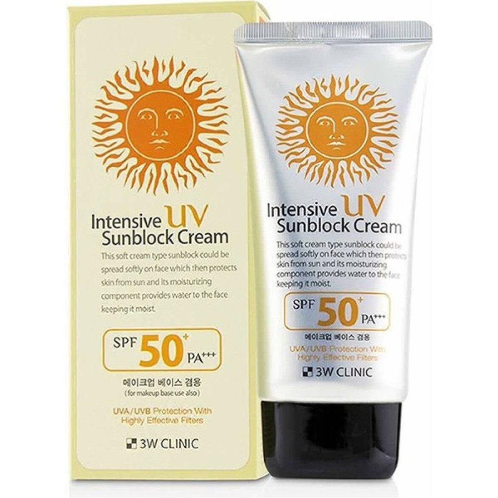3W Clınıc Yüksek Koruma Sağlayan Güneş Kremi 3W Clinic Intensive Uv Sun Block Cream SPF50+ Pa+++ Güneş Kremleri ve Losyonları Fiyatı
