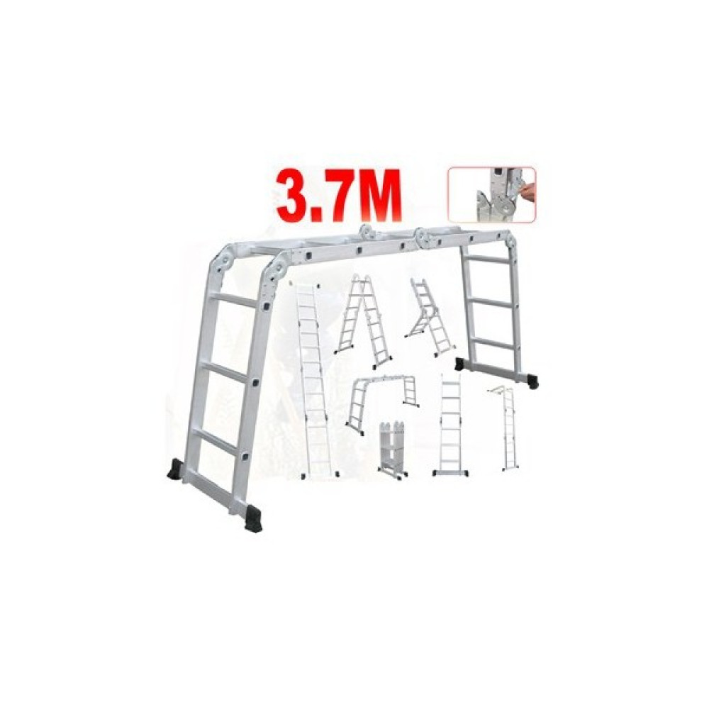3X4 Teleskopik Alüminyum Merdiven R-14203 Nalburiye & Hırdavat Fiyatı
