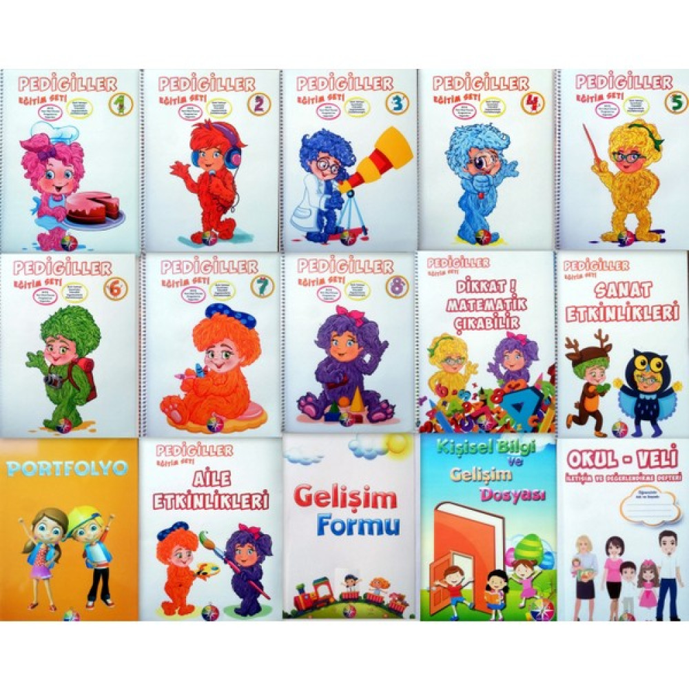 4 - 5 Yaş Pedigiller Eğitim Seti 12 Kitap Zihinsel Gelişim Kitapları Fiyatı